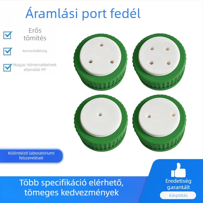 GL45 sapka mozgó fázisú oldószeres üveghez; PTFE sapka Schott reagensüveghez