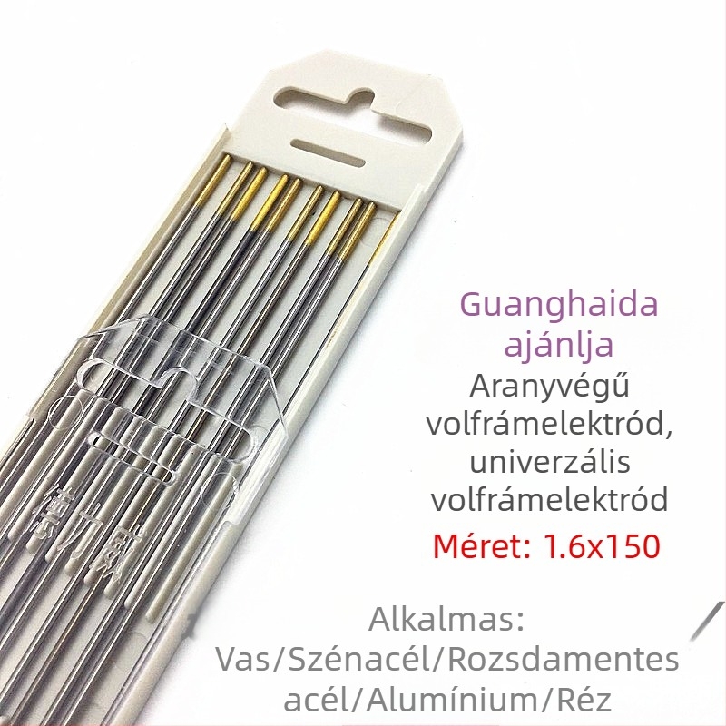 Rozsdamentes acél volfrámtű elektróda vörös fej, hegesztő berendezés, 1,6 mm elektróda, TIG ívpisztoly 2,0/2,4 mm