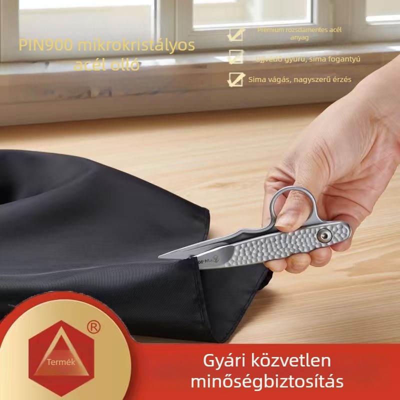 Pin mikrokrystalin acél fonal olló, U‑alakú vég, éles kis háztartási olló, professzionális fonal- és damil olló