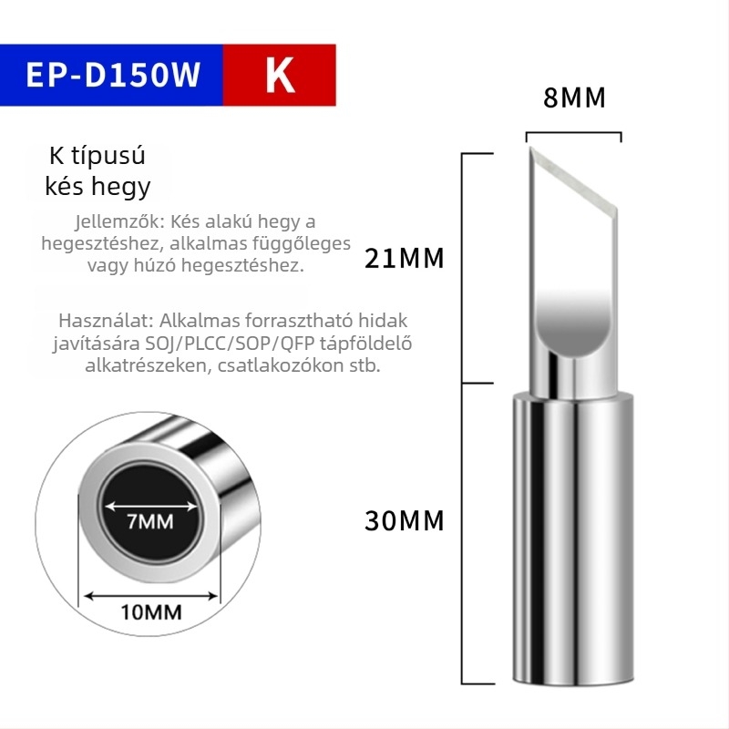 Digitális kijelzős, nagy teljesítményű állítható hőmérsékletű forrasztópisztoly, hosszú élettartam, 100–200 W, pengés és patkó alakú csúccsal, ipari színvonalú forrasztópisztoly