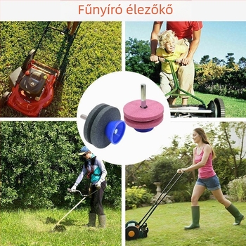 Kétszintes fűnyíró élező, négyrétegű csiszoló kő élezéshez, kopásálló élező, ipari csiszolófej