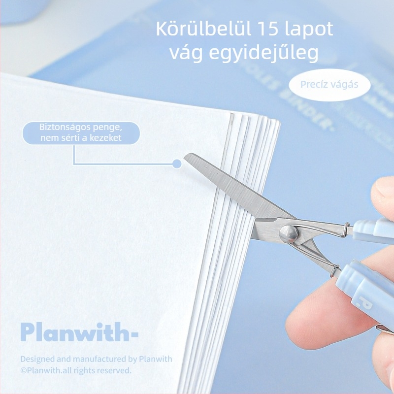 Planwith Toll formájú olló, új modell, hordozható kézműves és papírvágáshoz, irodai használatra, könnyen tárolható