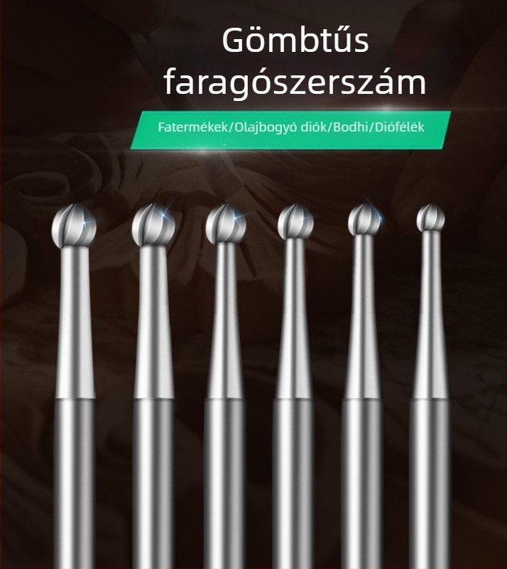 Elektromos faragó kés ball needle és wave needle, forgó fúró elefántcsont és üreges olívamag faragolásához, kék doboz, fogkés