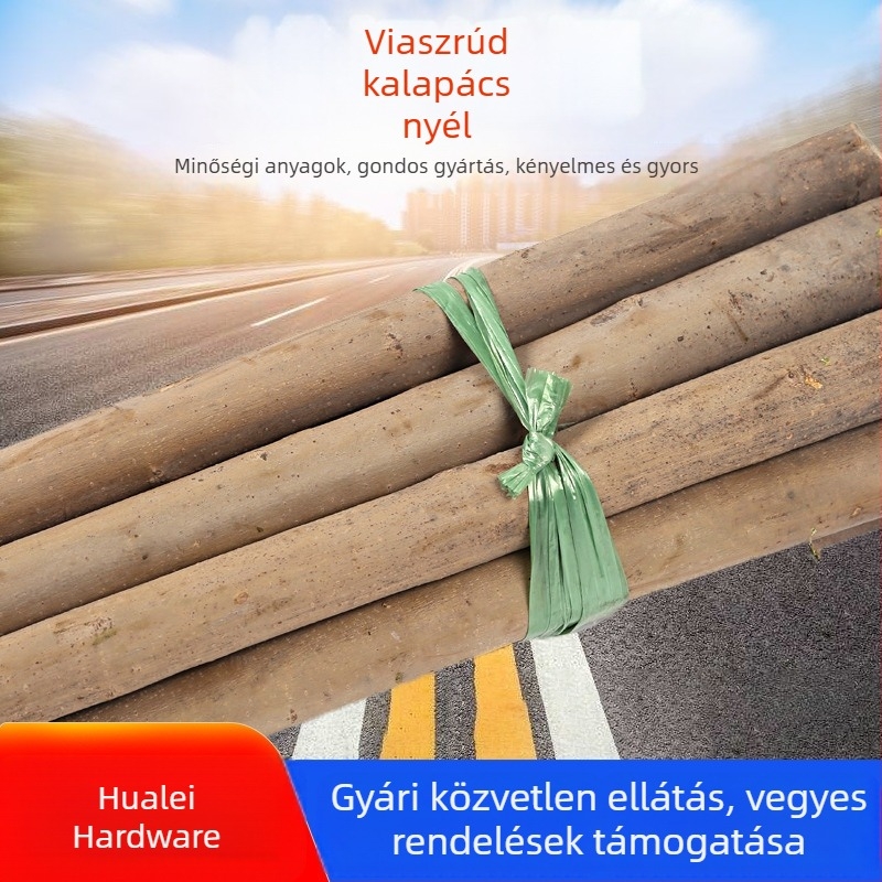 Földművelési kalapács leválasztható fa nyéllel, viaszosított fa nyél, tömörfa