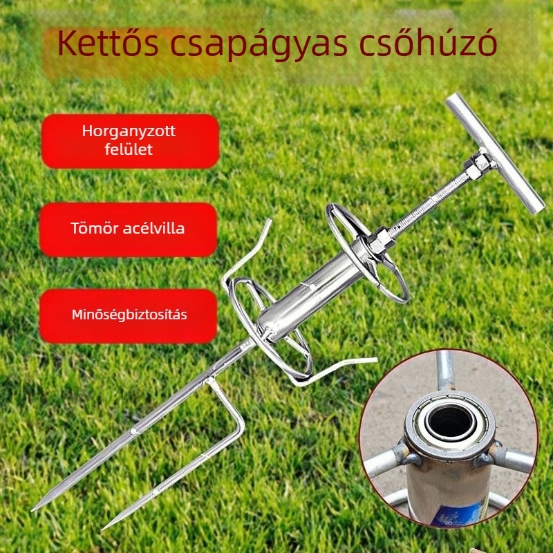 Mezőgazdasági csőforgató és húzóeszköz vízellátó csövekhez