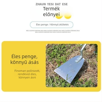 Kis vasból készült kerti lapát ültetéshez, gyomláláshoz és ásáshoz — kültéri kerti eszköz