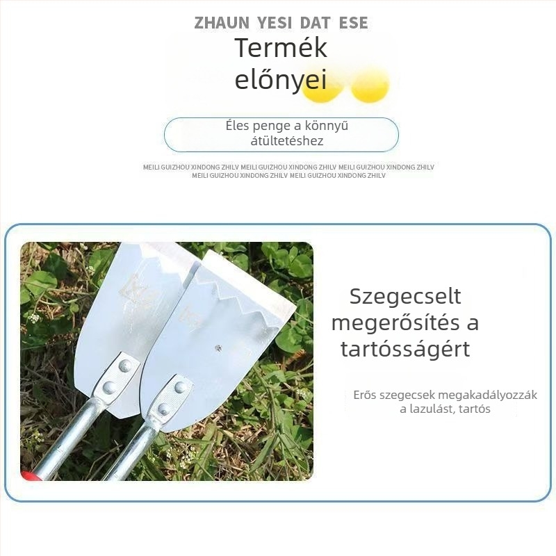 Kis vasból készült kerti lapát ültetéshez, gyomláláshoz és ásáshoz — kültéri kerti eszköz