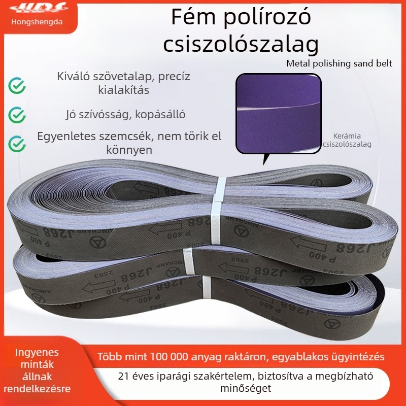Kerámia csiszoló szalag 2100×50 mm fémek polírozásához