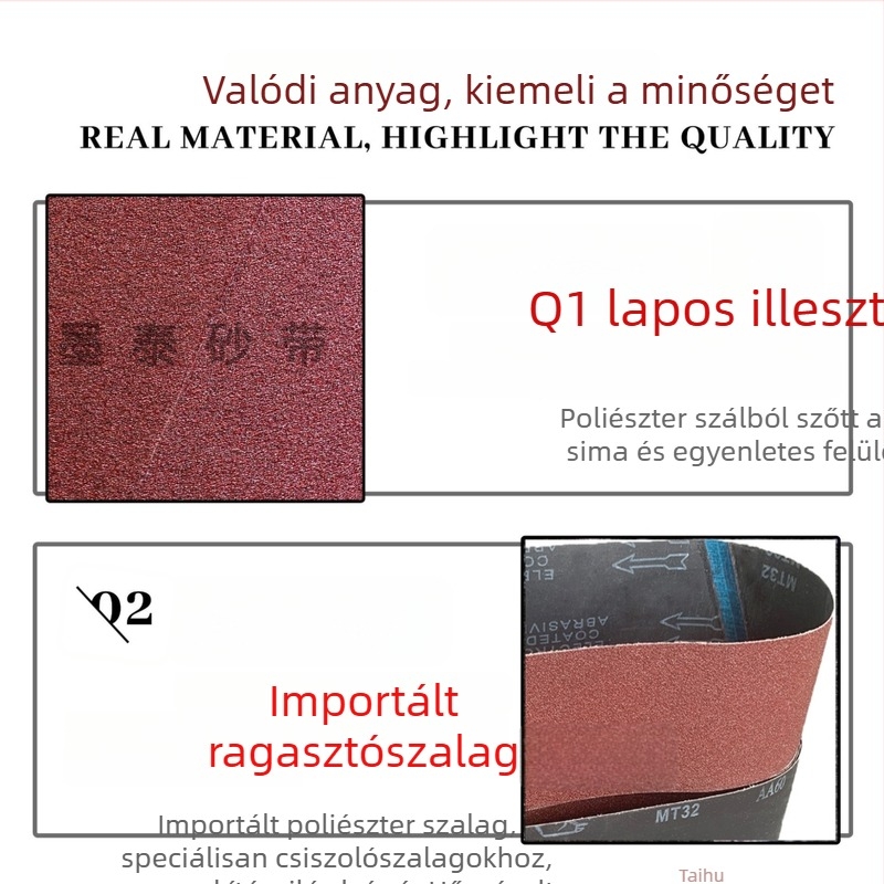 MT32 csiszoló szalag fa- és fémipari felhasználásra – polírozás, oxidréteg eltávolítása és élsimítás
