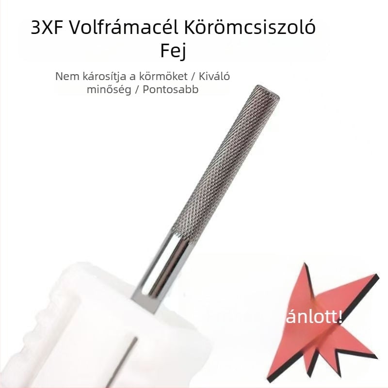 Wolfram- acél körömcsiszoló fej, körömápoláshoz, gyors bőrtakarítás és felületfényezés, anélkül hogy károsítaná a körömlemezt