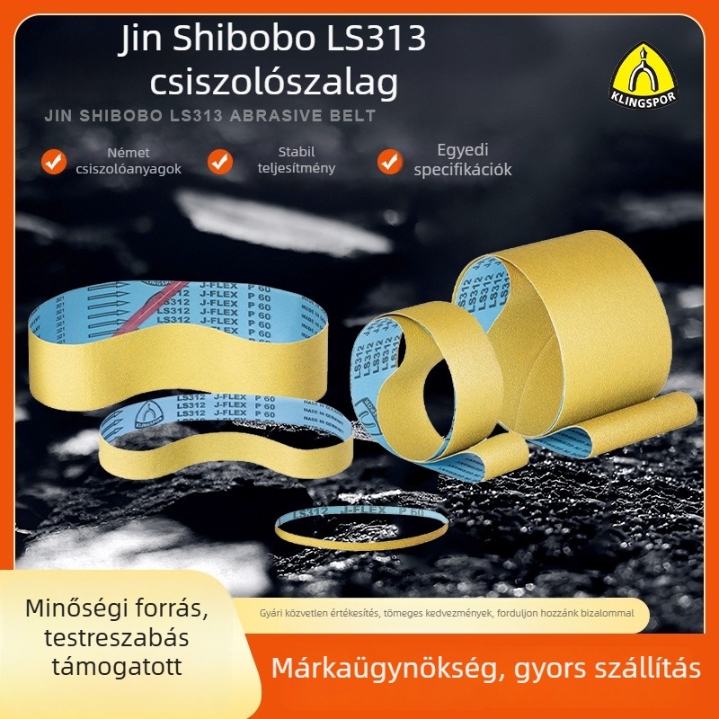 Golden expo Jinshibo LS312 Puha csiszoló szalag rozsdamentes acél megmunkálásához és polírozásához, egyedi specifikációk, 60-400 szemcse