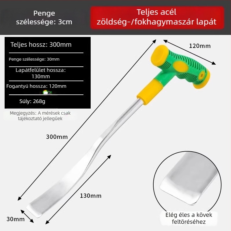 Kis kerti lapát – kézi eszköz ültetéshez, gyomláláshoz és talaj ásásához