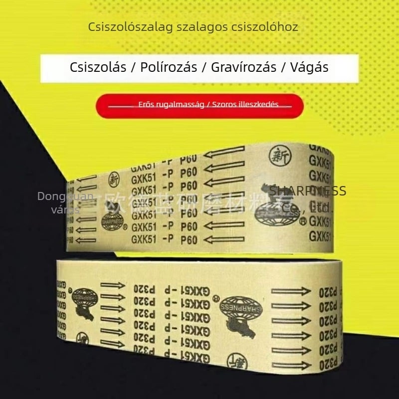Sharp 915 Szalagcsiszoló szalag, alumínium abraív, 93 mm szélesség, fahoz, fémhez és rozsdamentes acél csiszolásához