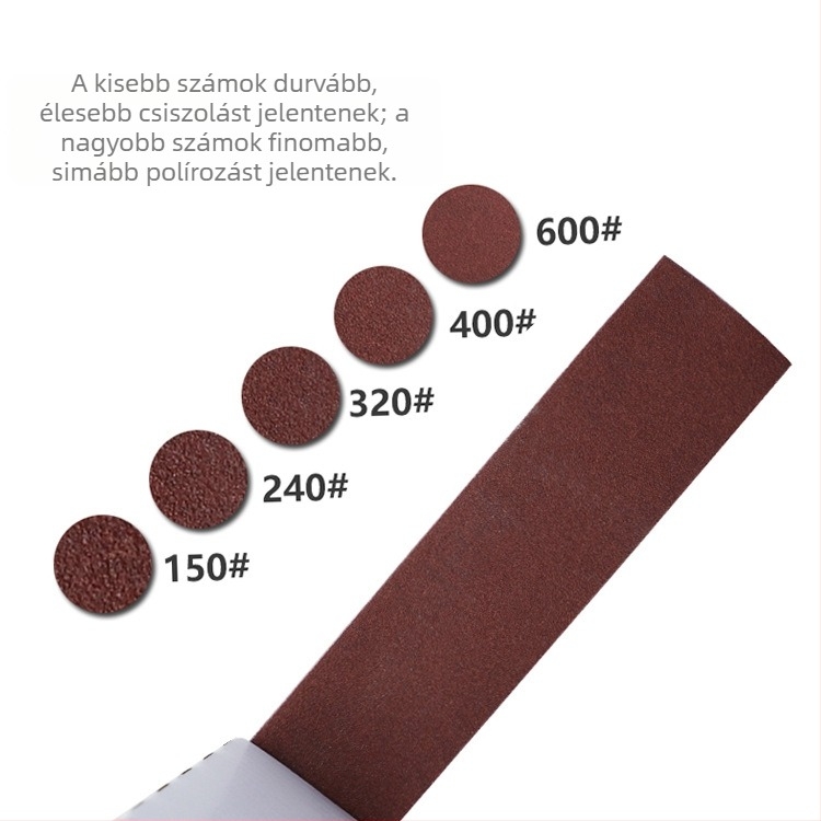 RUITOOL 50 m csiszoló szalag doboz kézzel téphető csiszoló textil tekercs és kihúzható puha csiszoló tekercs fém, üveg és fa megmunkálásához, szélesség 42 mm
