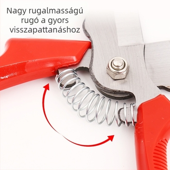 Fokhagyma és hagyma kerti olló, szénacél, nagy merevségű olló