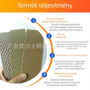 Diamant csiszoló szalag fém polírozásához és famegmunkáláshoz – felületi csiszolás