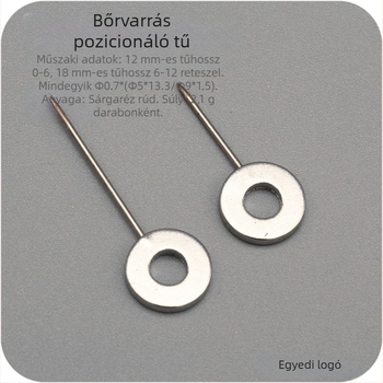 DIY bőrvarrás pozicionáló tű 0-6/6-12