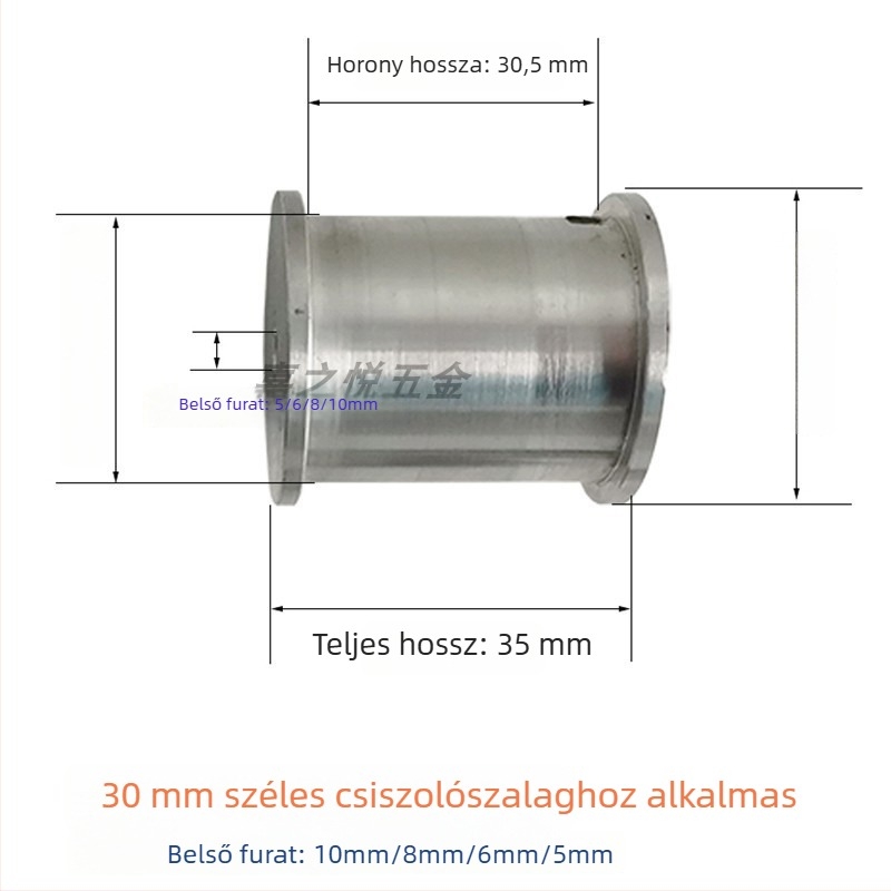 DIY Mini Szalagcsiszoló hajtókerék, Kis Polírozógép, Alumíniumötvözet, Mini Csiszoló, Szélesség 30 mm, Hajtókerék Kiegészítők