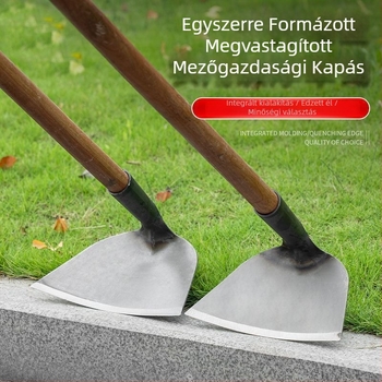 Kerti gyomirtó kapa, otthoni gyomirtó eszköz, mezőgazdasági ásó gyomláláshoz, többfunkciós mangánacél egyrészes, széles fej