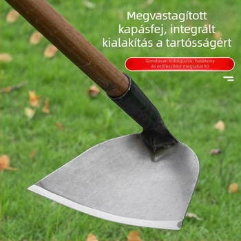 Kerti gyomirtó kapa, otthoni gyomirtó eszköz, mezőgazdasági ásó gyomláláshoz, többfunkciós mangánacél egyrészes, széles fej
