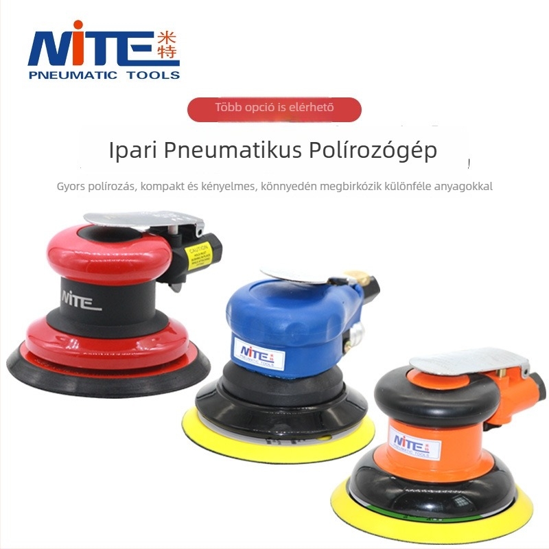 Mitt NT-301/503/588 Sűrített levegővel működő polírozó gép bútorokhoz, fémhez és autóiparhoz – 125 mm-es korong, 10 000 RPM