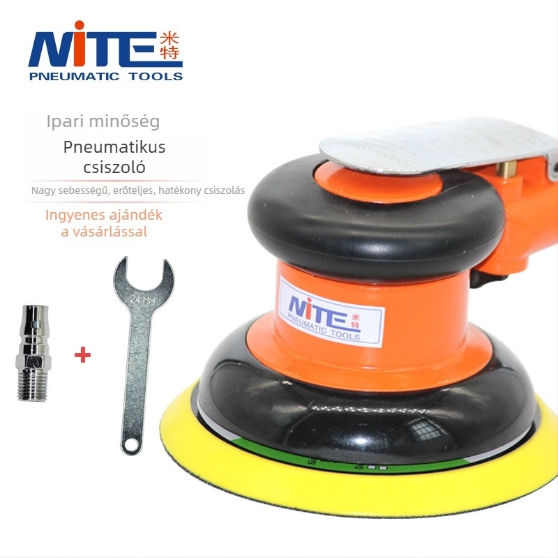 Mitt NT-301/503/588 Sűrített levegővel működő polírozó gép bútorokhoz, fémhez és autóiparhoz – 125 mm-es korong, 10 000 RPM