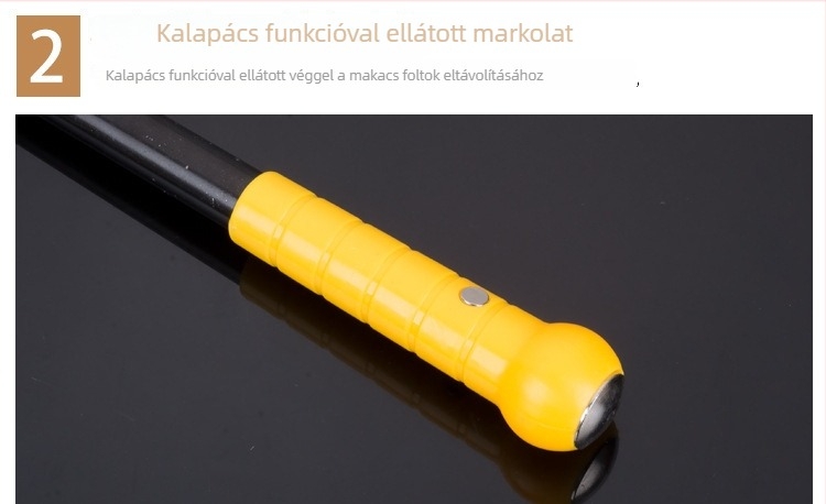 600 mm hosszú nyelű tisztító spatula, nehéz alumínium fejjel, padló- és csempe-tisztításhoz
