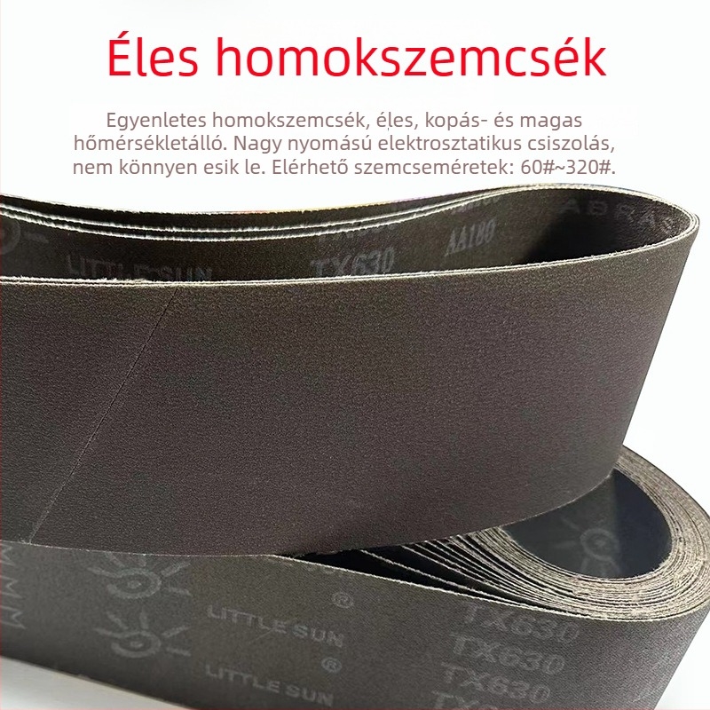 TX630 Little Sun sík csatlakozású csiszolóöv 915 × 100 mm rozsdamentes acélhoz, alumíniumhoz és cinkötvözethez