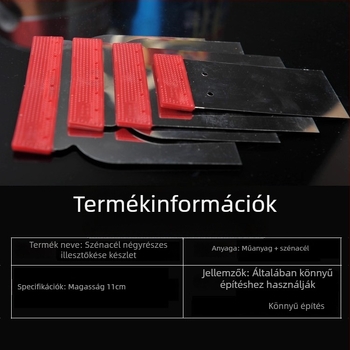 Rozsdamentes acélból készült vastag glettelő kés és kaparó