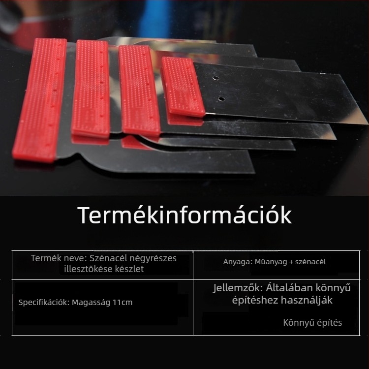 Rozsdamentes acélból készült vastag glettelő kés és kaparó