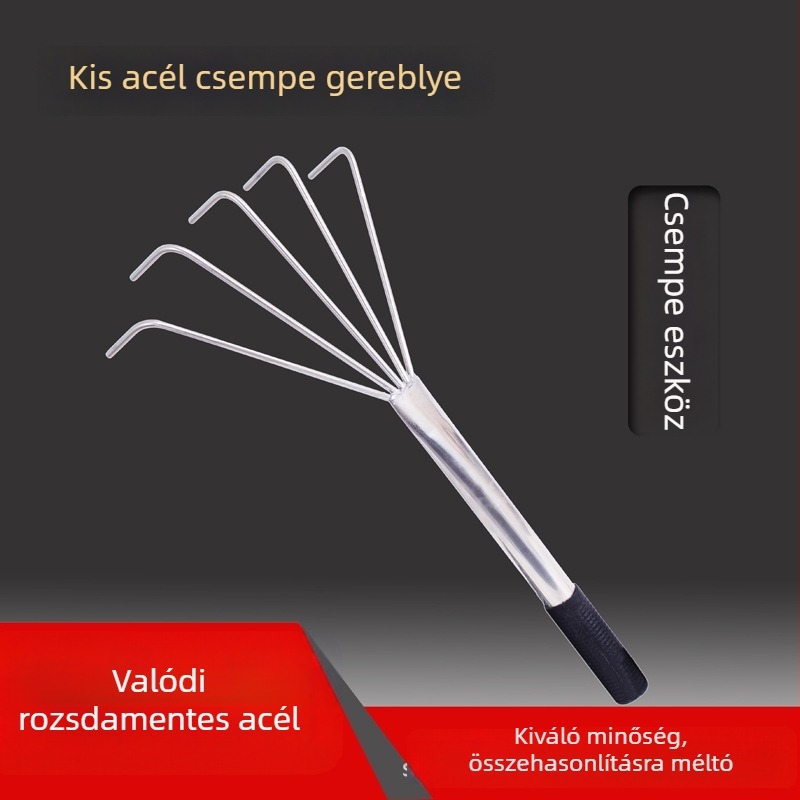 Rozsdamentes acél sík gereblye csempe lerakásához és padlóburkolatokhoz, kis méretű, erős