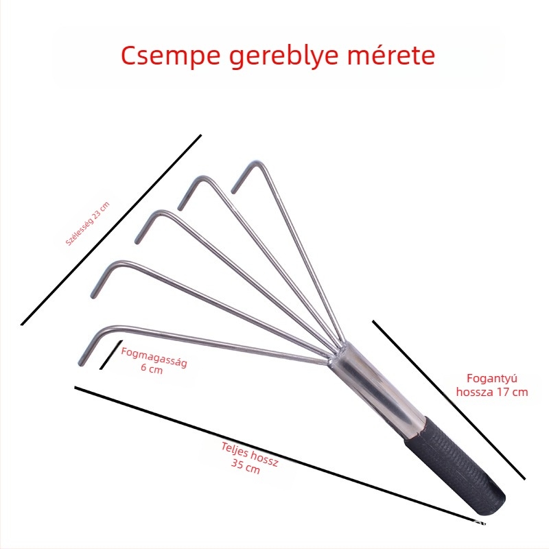 Rozsdamentes acél sík gereblye csempe lerakásához és padlóburkolatokhoz, kis méretű, erős