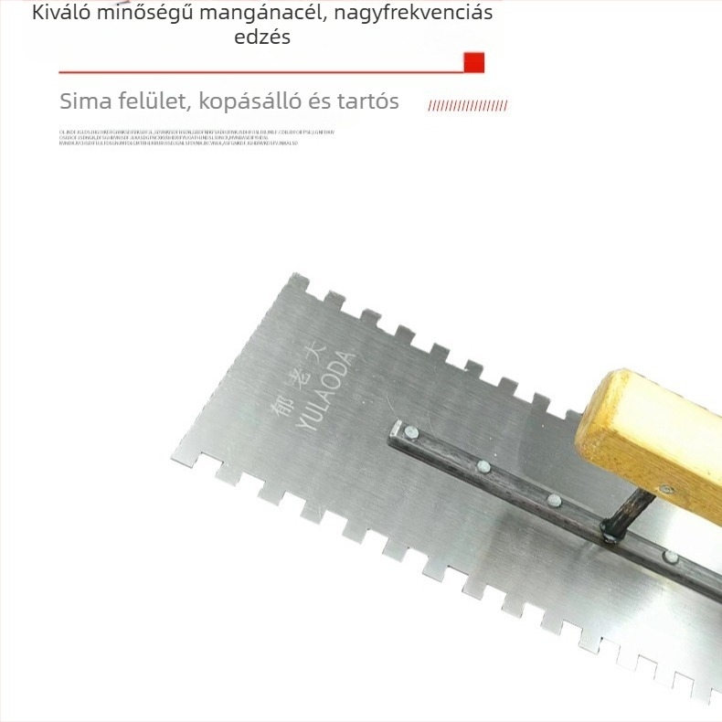 Fogazott csempéző-glettelő spatula, vakoló eszköz