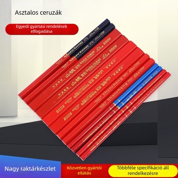 Mountain City Brand hatszögletű asztalos ceruza – piros és kék