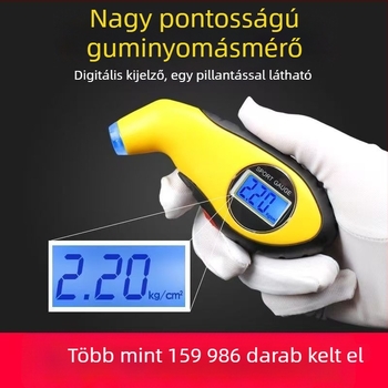 LCD kijelzős digitális gumiabroncsnyomás-mérő, autóhoz, magas precizitású