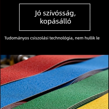 Purpurszínű agyagból készült fél-kerámiás csiszoló szalag, 2100×50 mm, fémek megmunkálásához és polírozásához; abrazívum nem esik le, szakítószilárd
