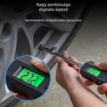 Személyre szabott, precíz tehergépkocsi gumiabroncsnyomás-mérő LCD háttérvilágítással, dupla fejű digitális kijelzővel