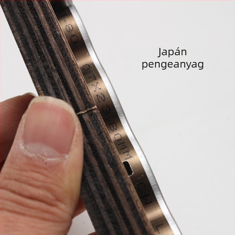 Zsebméretű mini masni kivágó forma bőr kivágásokhoz, japán acélból készült anyag és fa alap