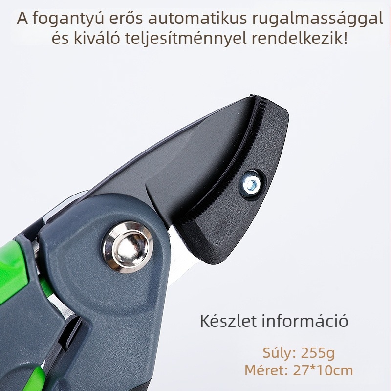 Nagy teherbírású ágvágó olló vastag ágakhoz, kertészeti metsző eszköz SK5 acél, gyümölcsfa metszés
