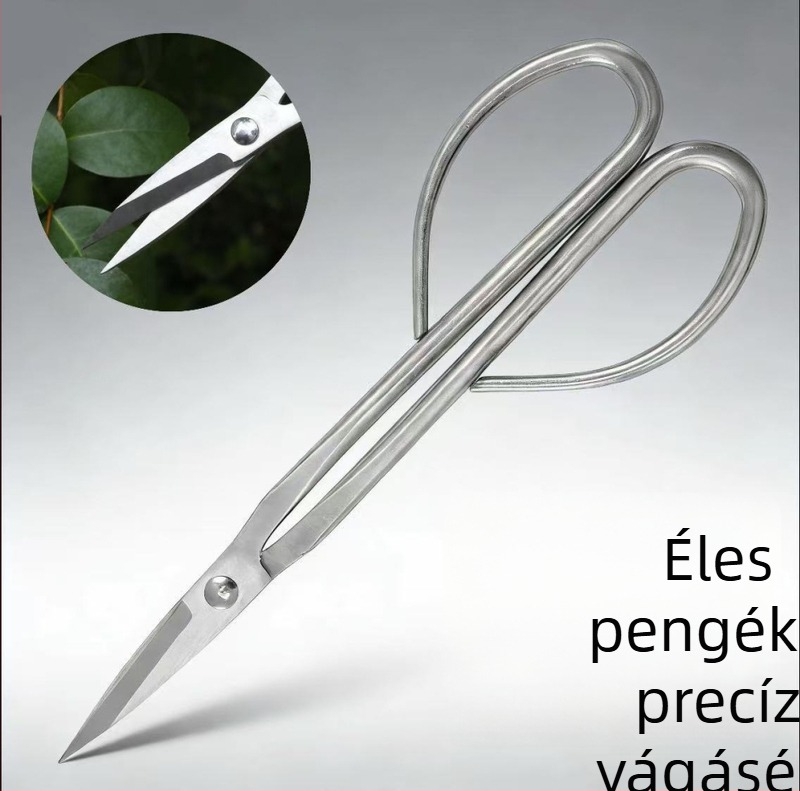 Rozsdamentes acél kertészeti metszőollók, levél- és bimbóollók, finom levelek ollói, bonsai virágkötő ollók, bonsai eszközök, metszőollók