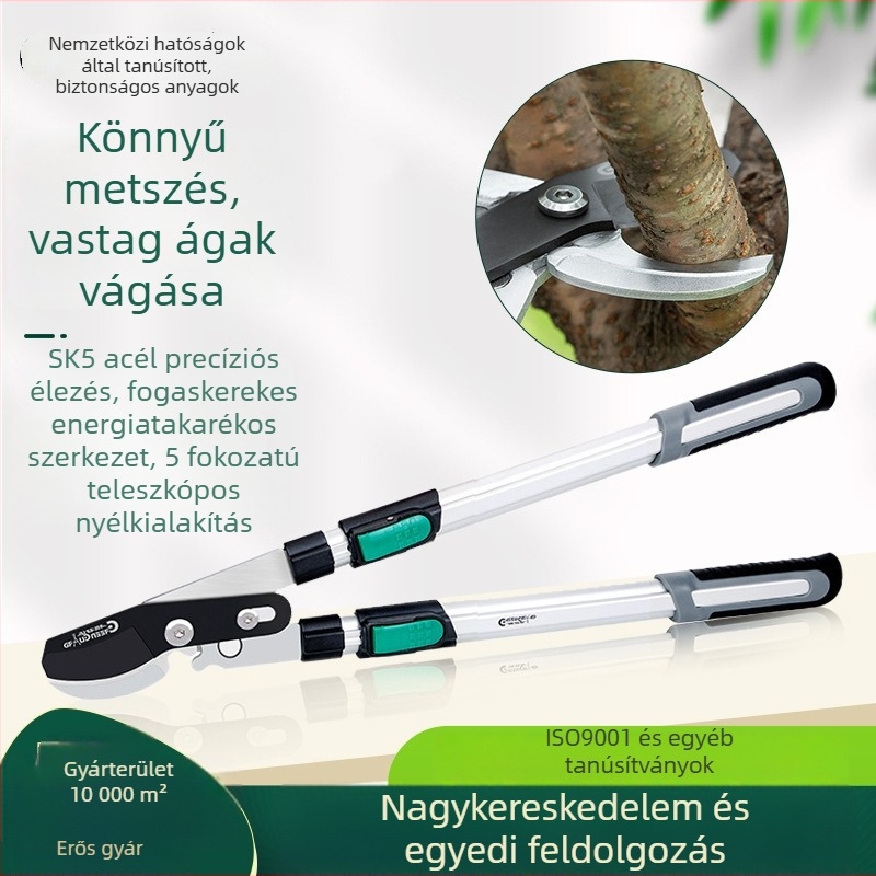 Green Guard teleszkópos hosszú nyélű vastag ágak metszőolló