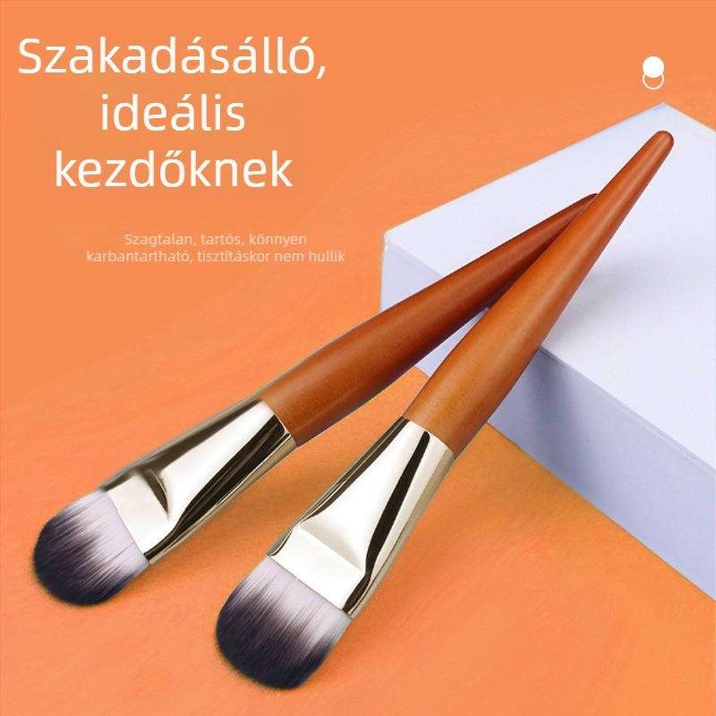 Nyelv alakú alapozó ecset szélesített, lapos fejjel a zökkenőmentes fedésért – professzionális smink eszköz