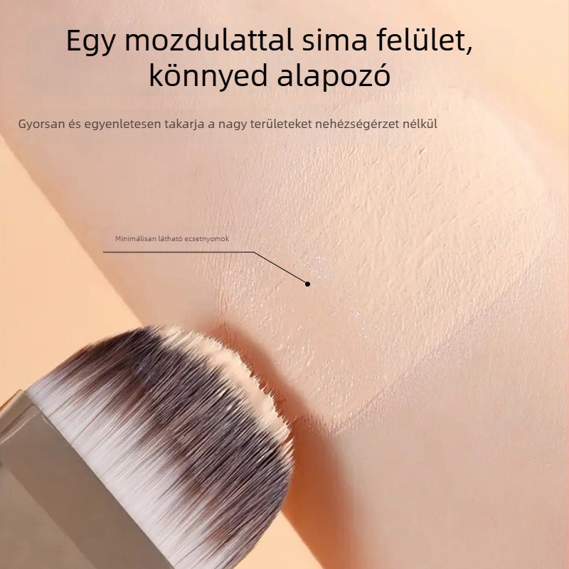 Nyelv alakú alapozó ecset szélesített, lapos fejjel a zökkenőmentes fedésért – professzionális smink eszköz