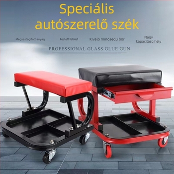 Személyre szabott autójavító szék mobil szerszámtárolóval