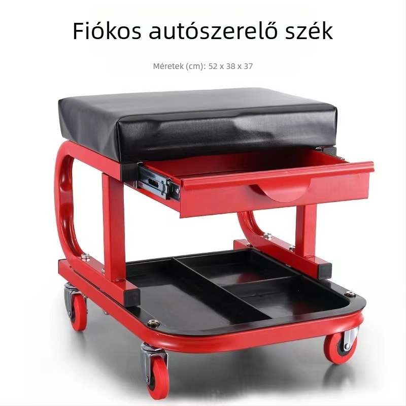 Személyre szabott autójavító szék mobil szerszámtárolóval
