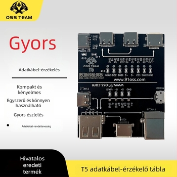 OSS T5 USB-kábel tester mobiltelefonokhoz Type-C gyorstöltéshez – rendellenesség-detektor