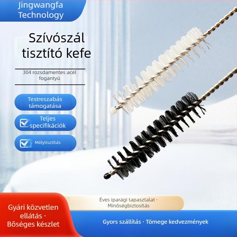 Gyerekeknek szóló cumisüveghez és szívószálhoz való tisztító ecset, forgatható, megvastított és meghosszabbított