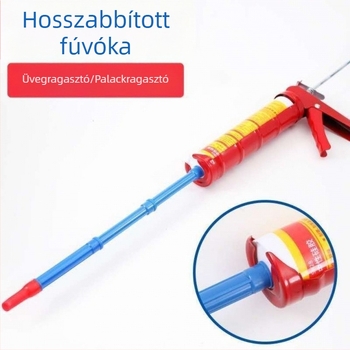 Kibővített üveg ragasztópisztolyhoz illeszkedő fúvóka – merev tartó, moduláris összeszerelés