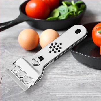 Rozsdamentes acél tisztító spatula otthoni használatra — jégkaparó, konyhai zsírt eltávolító spatula, csempefolt eltávolító