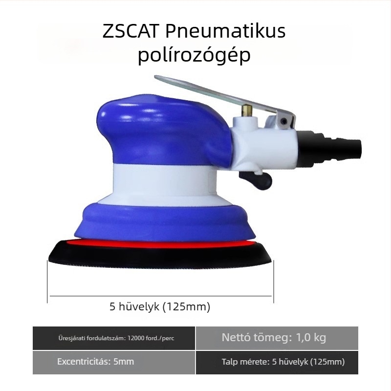 Prima pneumatikus csiszológép, csiszolópapírral, száraz gletteléshez, ipari osztályú autóápoláshoz és famegmunkáláshoz